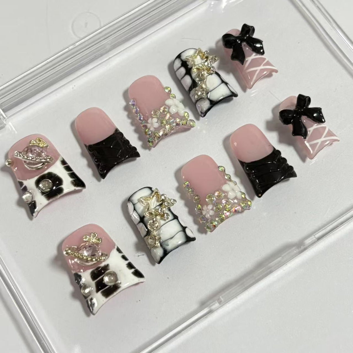 Glam Punk Blush Duck Nails  L225