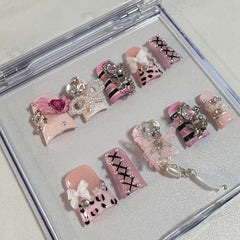 Pink Princess Handmade Nails L276