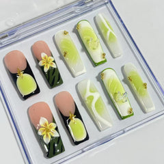 Jade Bloom Handmade Nails M116