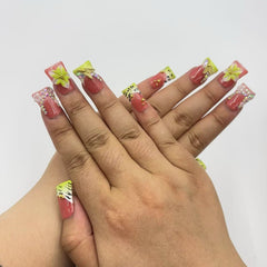 Flower - Butterfly duck nails L232