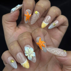 Ocean Breeze Handmade Nails D458