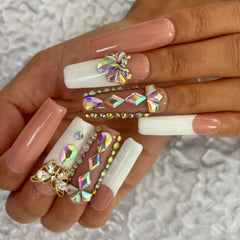 Sparkling Butterfly Handmade Nails D045