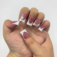 Burgundy Elegance Duck Nails L235