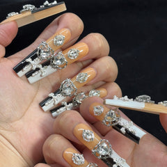 Diamond Cross Handmade Nails G0431
