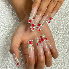 Glamorous Bling Handmade Nails D040