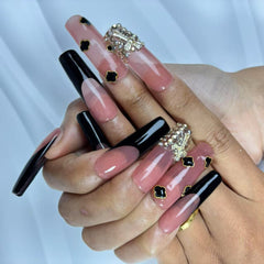 Noir - Blush Luxe Handmade Nails D009
