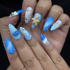 Enchanted Sea Handmade Nails D434