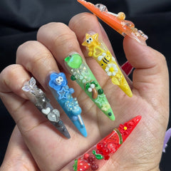 Colorful Creature Handmade Nails G032