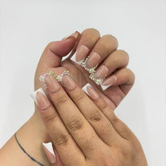 Classic Blush Sparkle Duck Nails D019