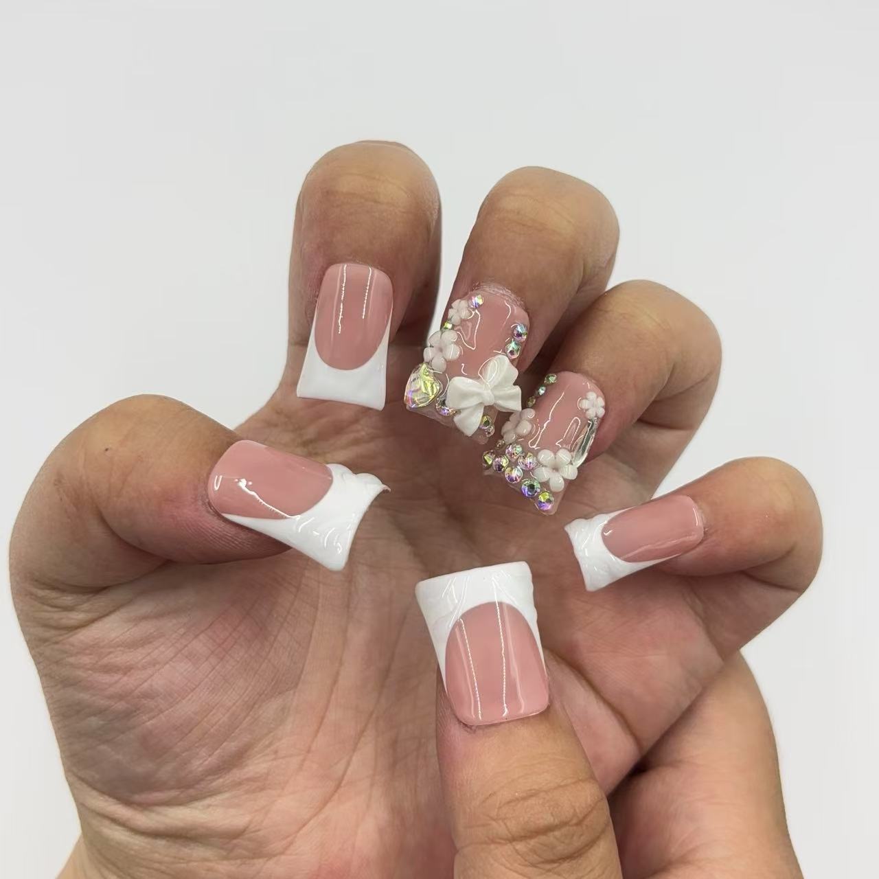 Blush Blossom Duck Nails L229