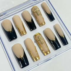 Gilded Cross - Star Handmade Nails D029