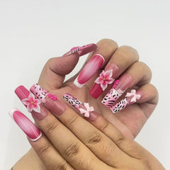 Pink Panther Sweet Handmade Nails D007