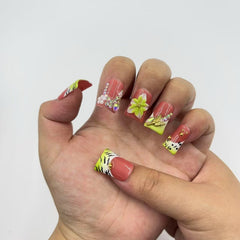 Flower - Butterfly duck nails L232