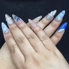Enchanted Ocean Handmade Nails D454
