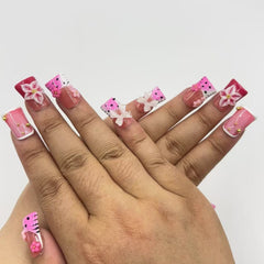 Pink Panther duck nails L259