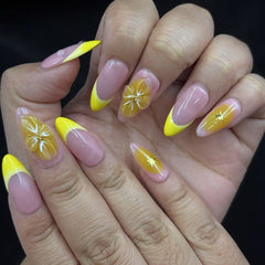 Sunshine Blush Handmade NailsD417