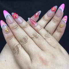 Glamorous Sakura Handmade Nails D448a