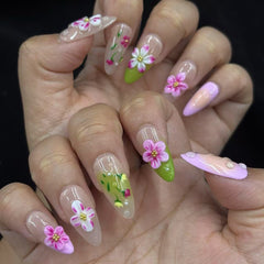 Spring Blossom Handmade Nails D400
