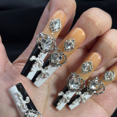 Diamond Cross Handmade Nails G0431