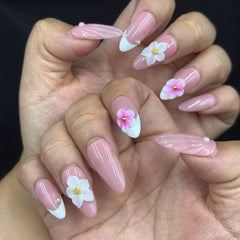Blushing Petal Handmade Nails D457