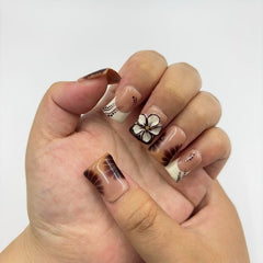 Elegant Blossom duck nails D015